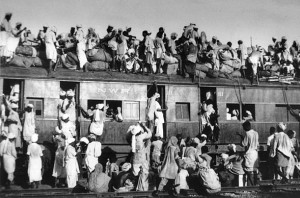 People stacked on train